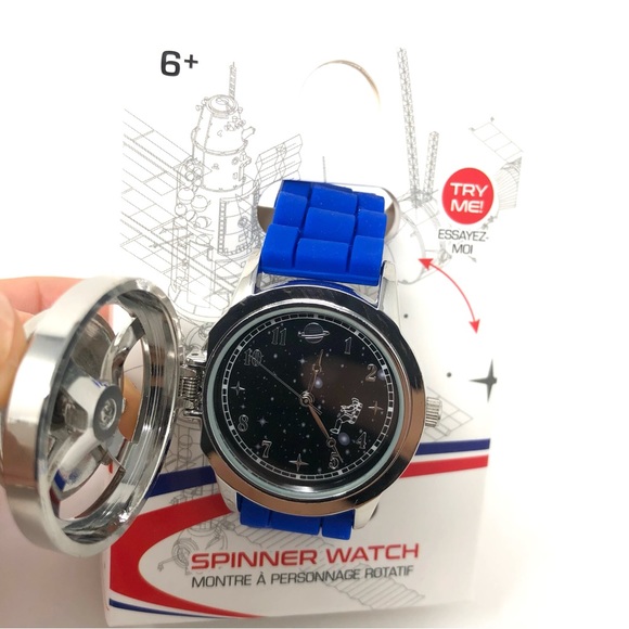 Nasa Logo Watch Kids Analogue Wristwatch Metal Spinner New - Picture 5 of 5